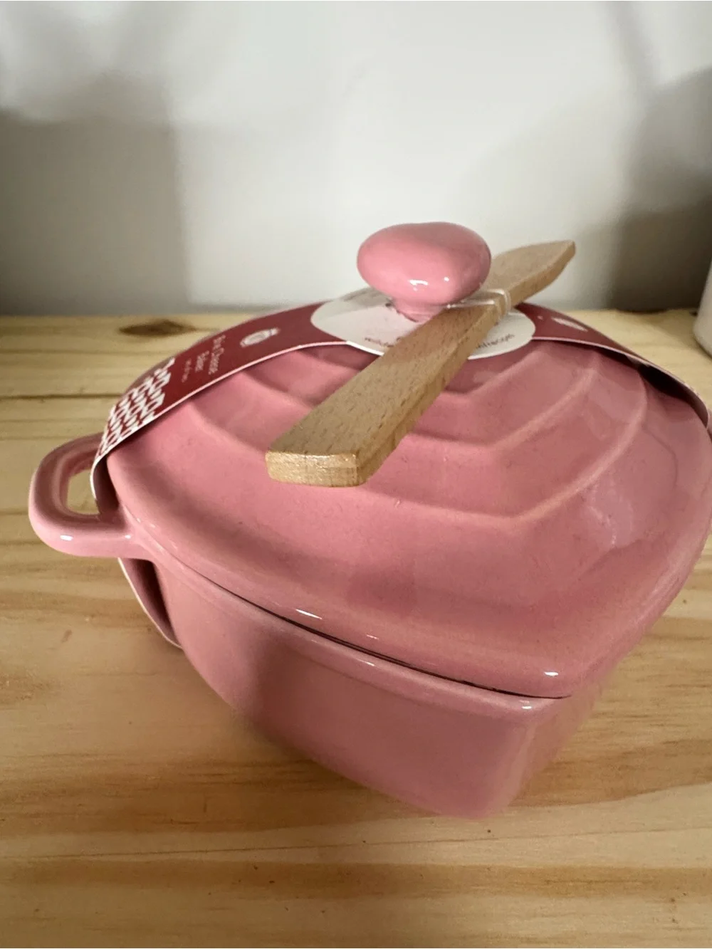 Brie Cheese Baker with Spreader - Pink